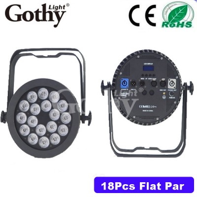 Strong Brightness 18pcs 15w RGBWA UV 6in1 Led Wash Effect Flat Led Par light