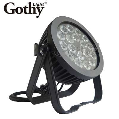 18pcs 15w 6-in-1 rgbwa+uv waterproof ip65 dmx512 led wall wash light